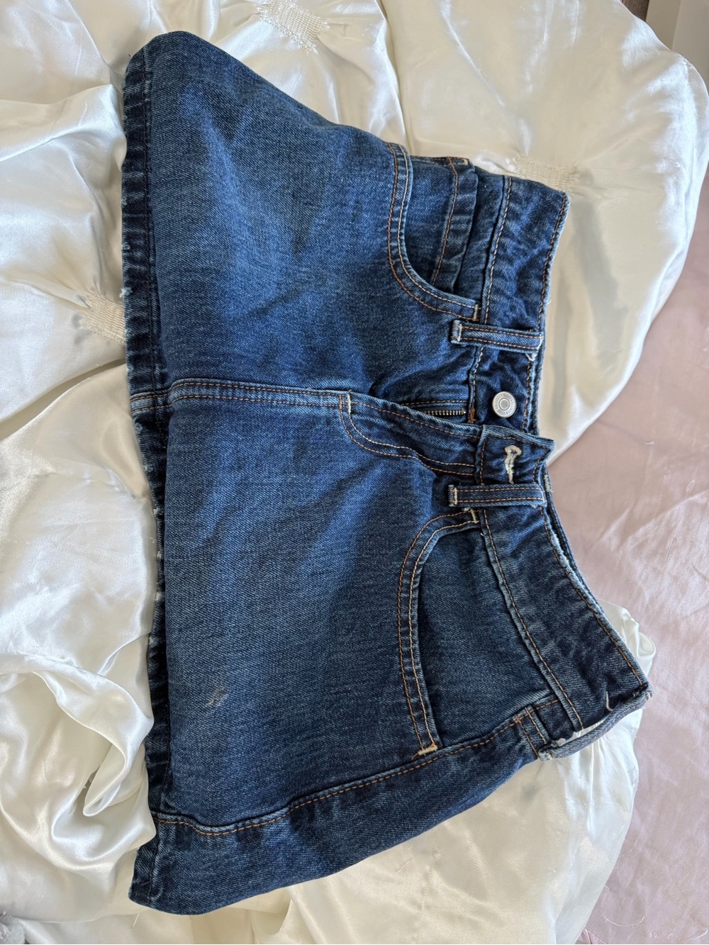 Hollister Blue Denim Mini Skirt